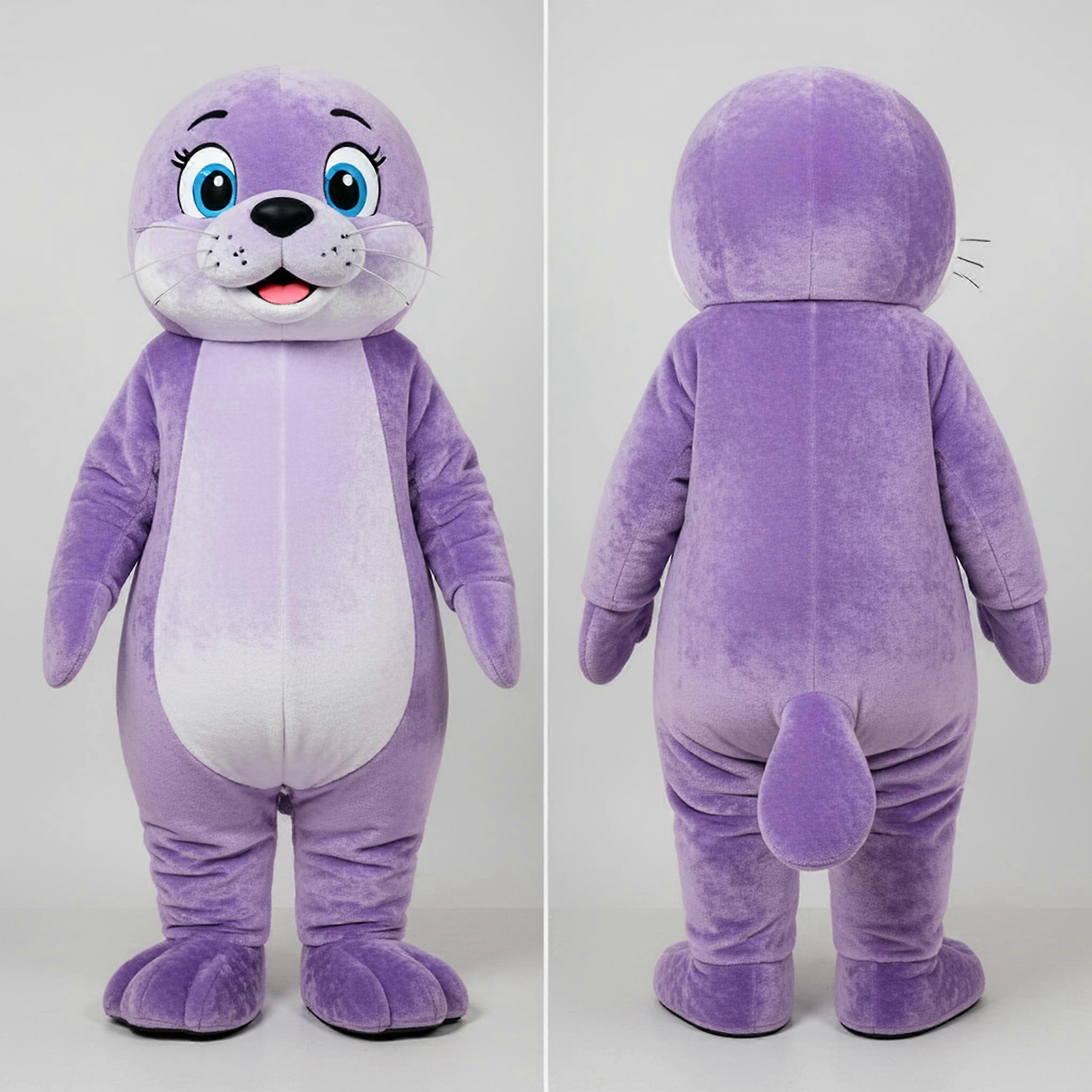 MASTICOT Lavender Plush Seal Mascot