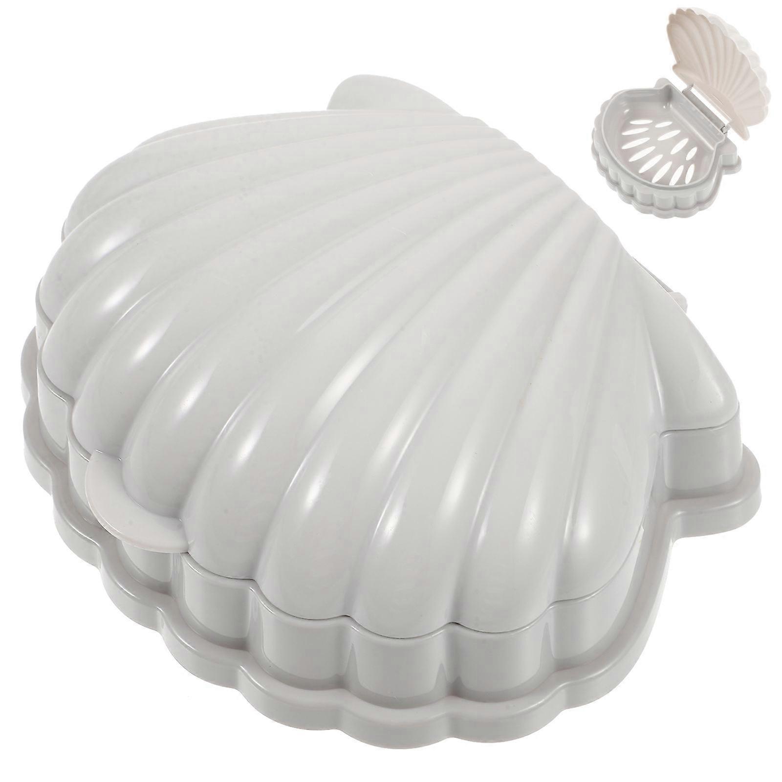 Sea Shell Soap Tray Plastic Soap Case for Draining 2Pcs