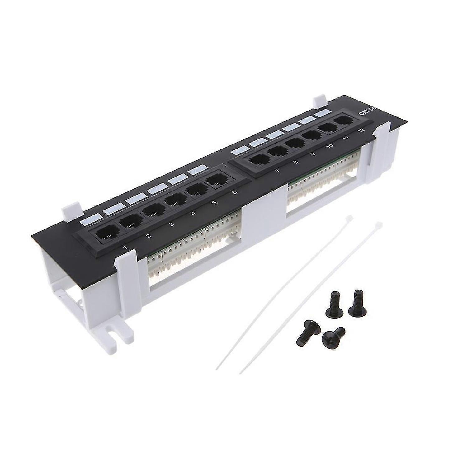 Rj45 CAT5 CAT5E Network Patch Panel Wall Mount Rack Mount Bracket