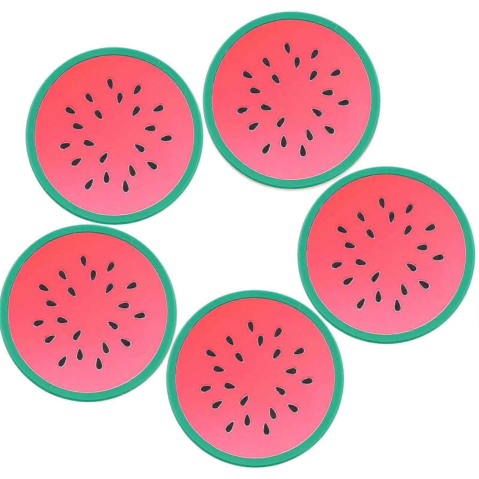 Fruit Coasters Sliced Fruit Pattern Coaster for Table Protection 10Pcs