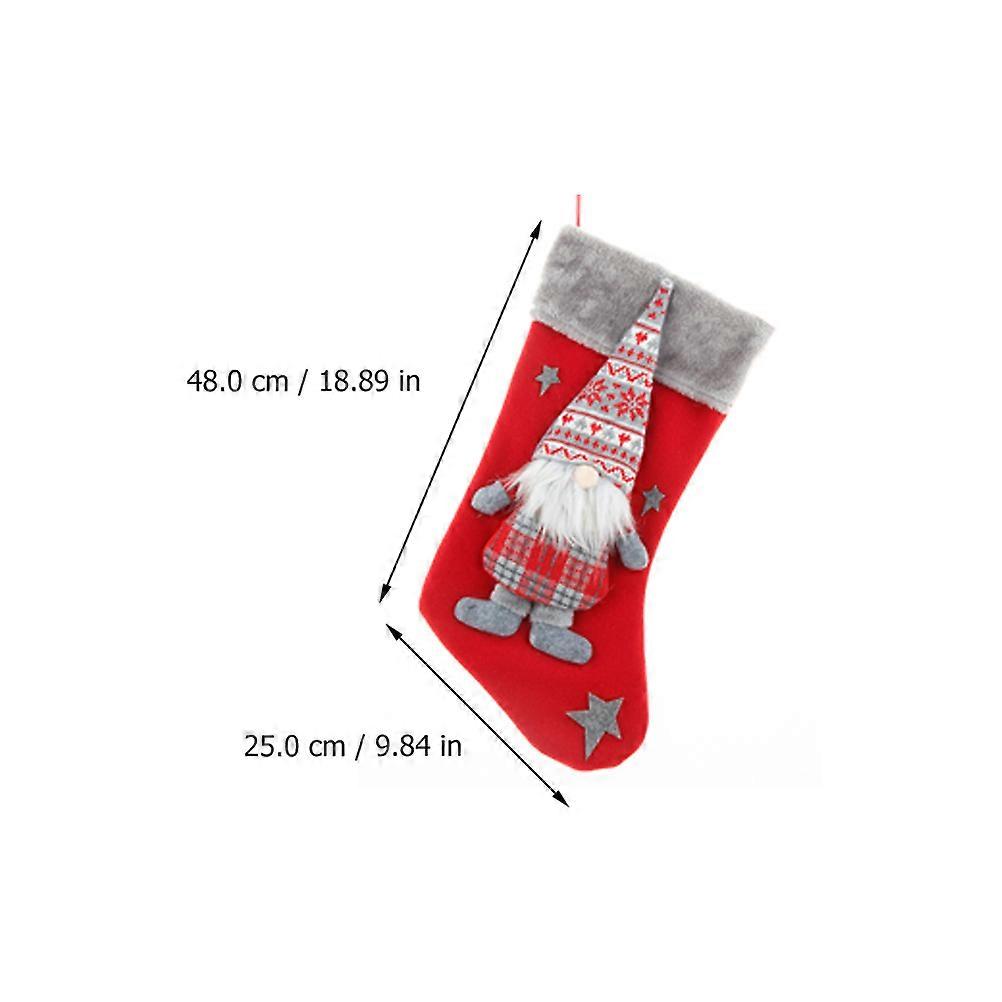 Gift Pouch Christmas Stocking for Storage 2Pcs Candy Decorative Stocking