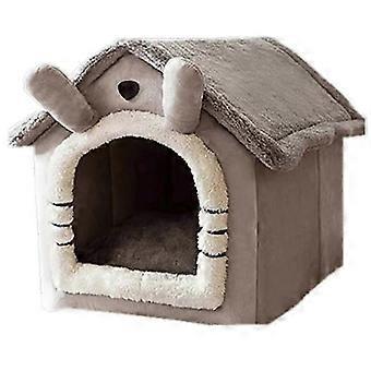 Enclosed Foldable Corduroy Pet Sleeping Nest