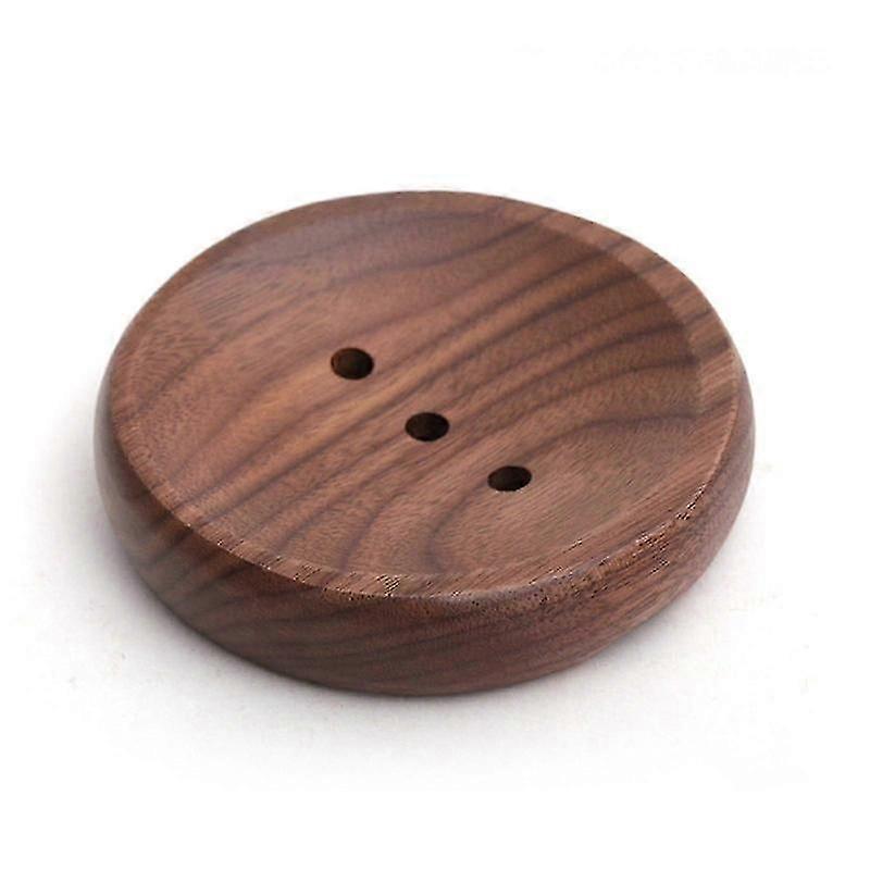 Solid Walnut Soap Dish With Drainage Gaps