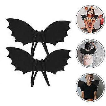 Bat Wings Costume 2 Sets Black EVA Adjustable Straps for Kids Halloween Cosplay Party Performance