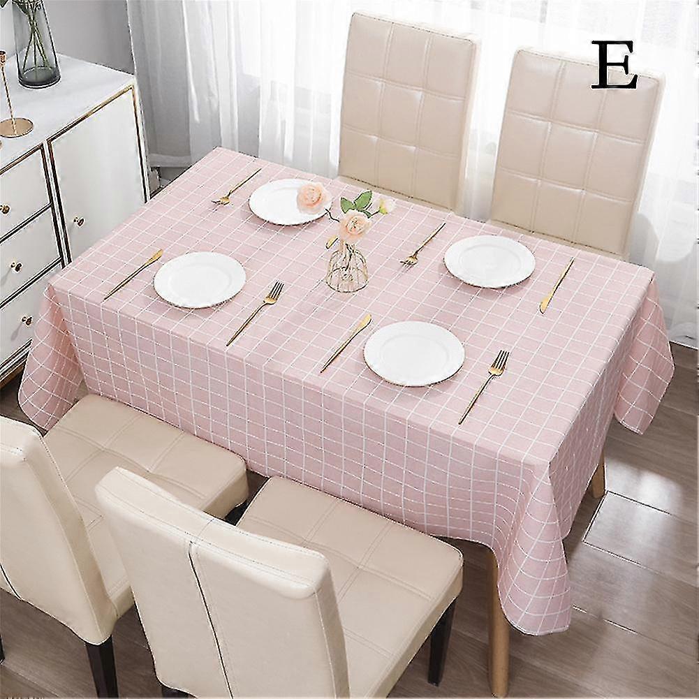 6 Pack Checkered PEVA Tablecloth Waterproof Flat