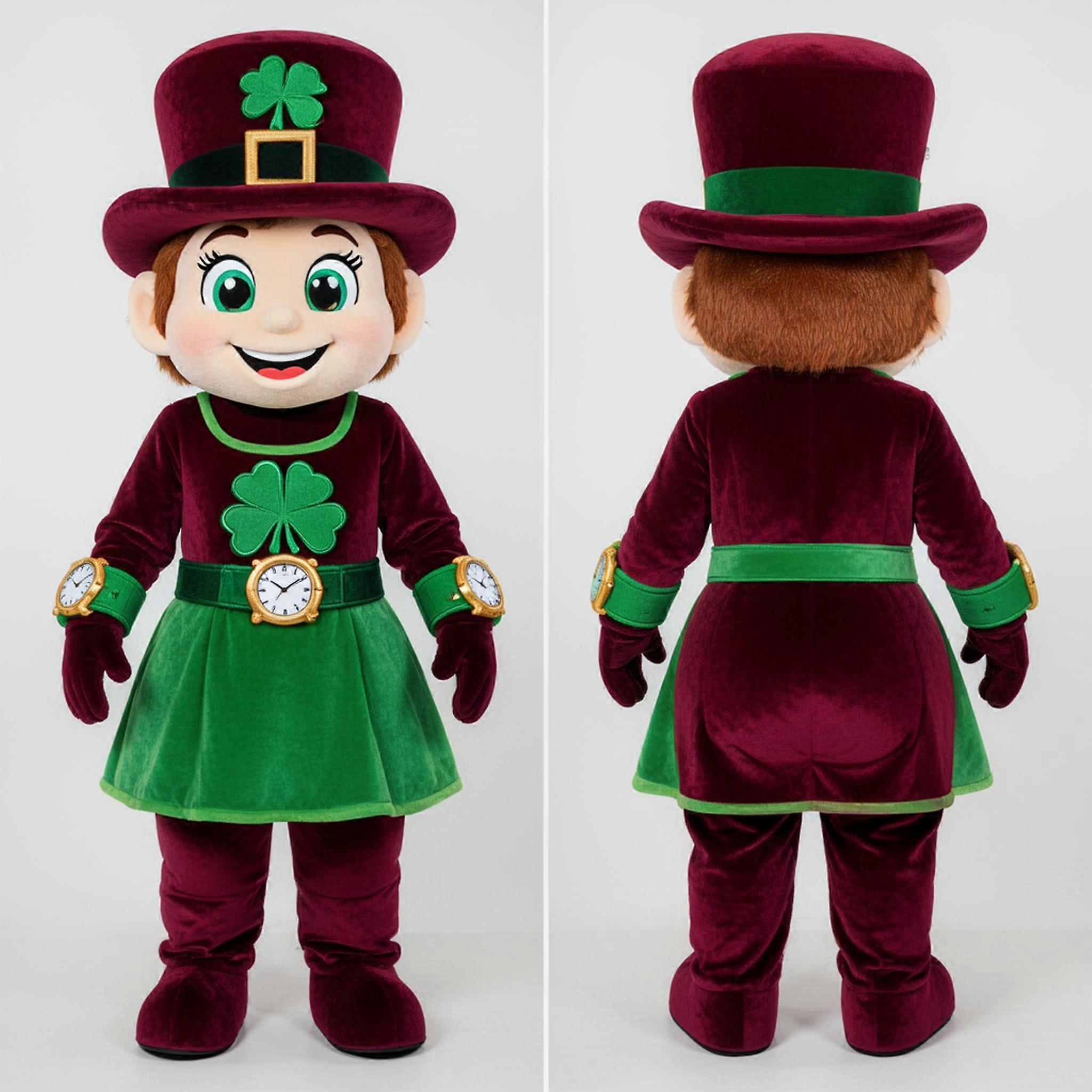 MASTICOT Maroon Velvety Leprechaun Hat Mascot