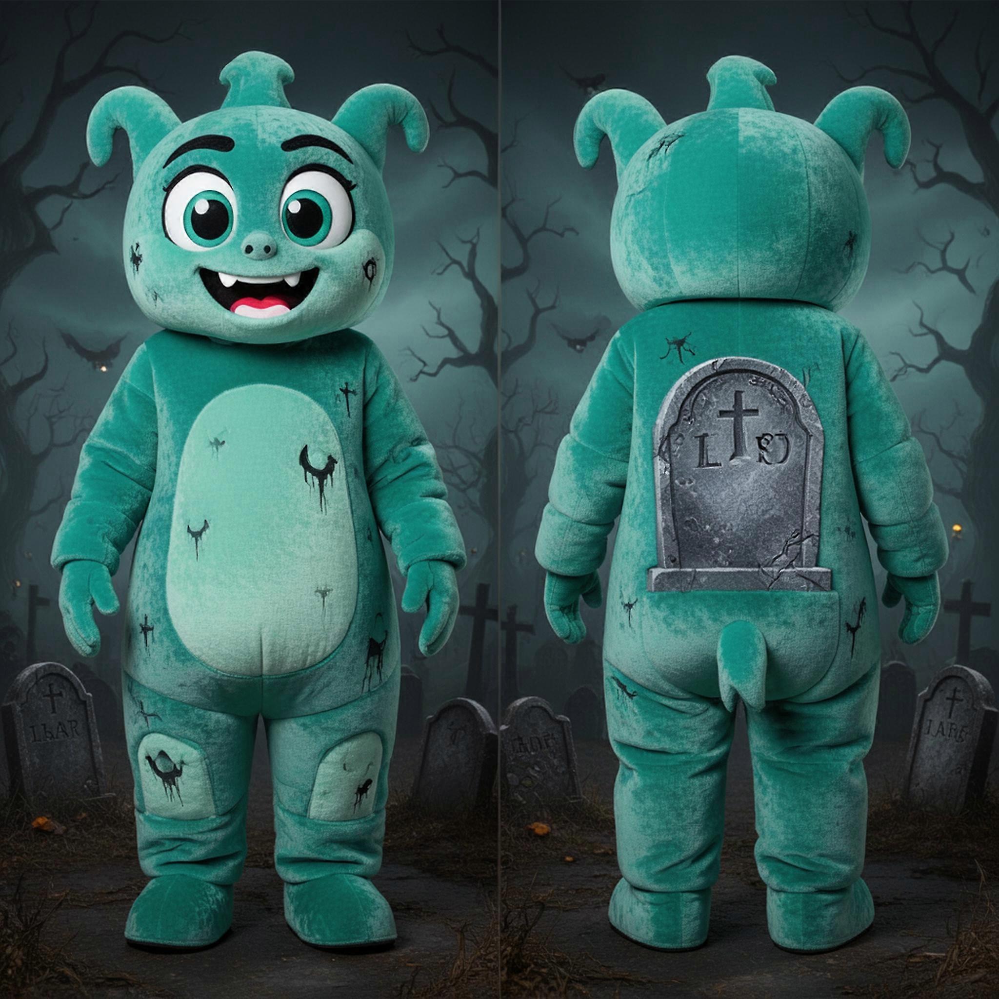 MASTICOT Teal Vibrant Graveyard Mascot
