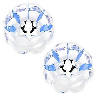 2-pack uppblåsbara stötfångarbollar 120 cm, genomskinliga mänskliga bubblar för tonåringar, för trädgård, camping, picknick, park, PVC-material