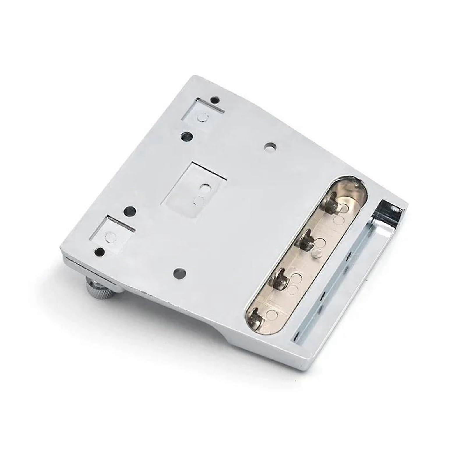 Adjustable 4 String Bass Guitar Bridge with Precise Intonation Control and Stable Metal Construction