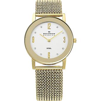 Skagen Other Quartz Analog Women Watch with 39LGG1 Gold Plated Stainless Steel Bracelet