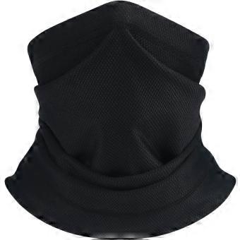 Neck Gaiter Bandana Face Mask Rich Fabric for Easily Breaching Multifunctional UV Wind Dust Protection Black