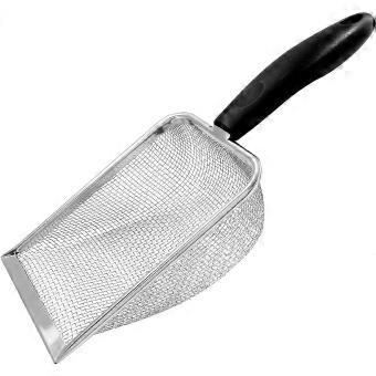 Style BCat Litter Scoop Stainless Steel Mesh Scooper, Non-Stick Coated Metal Litter Shovel Fine Sand Litter Scooper for Litter Box