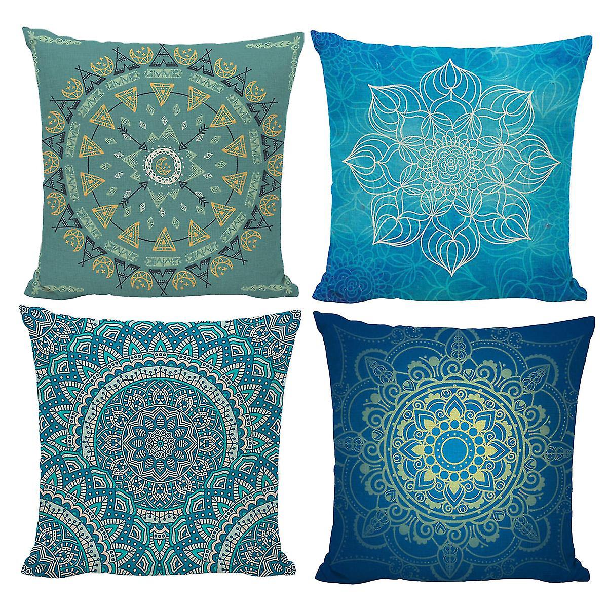 4pcs Bohemian Mandala Cushion Covers Set