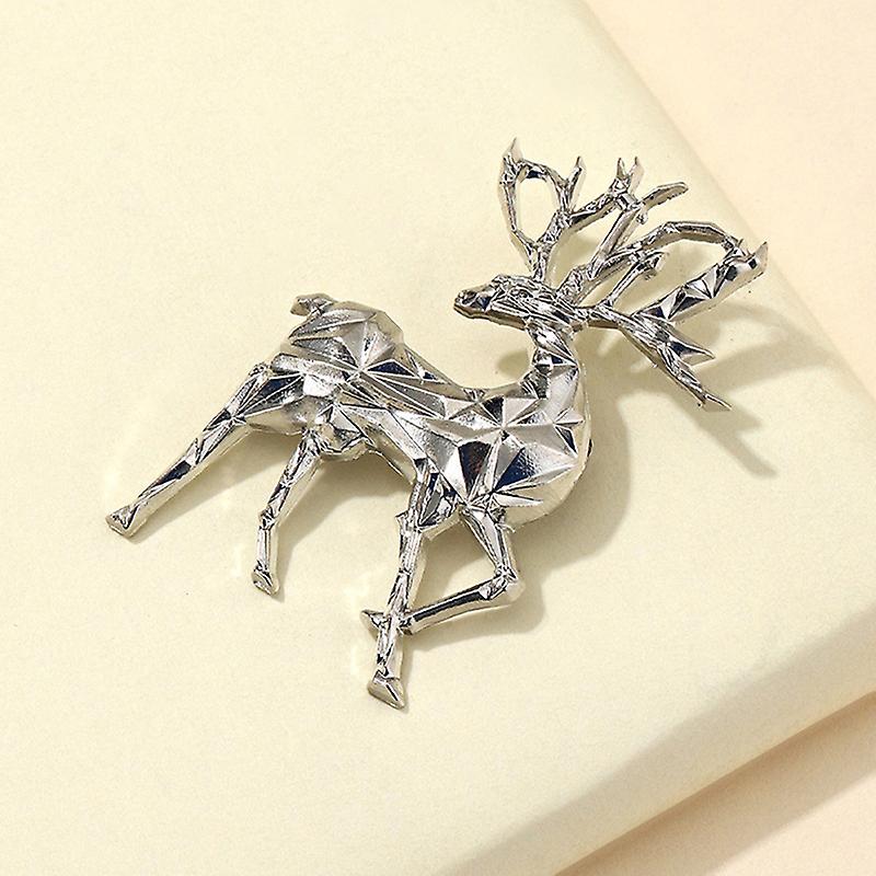 Christmas Deer Reindeer Lady Brooch For Women Pins Suit Coat Sweater Accessories