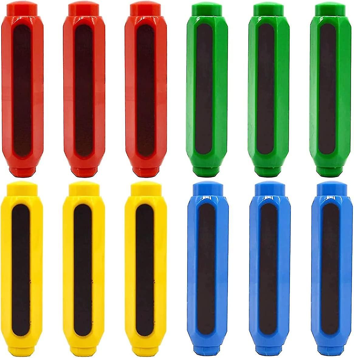 12 Pcs Chalk Holder Plastic Adjustable Colorful Chalk Holder Colorful Chalk Holder For Kids Teacher Home Office School