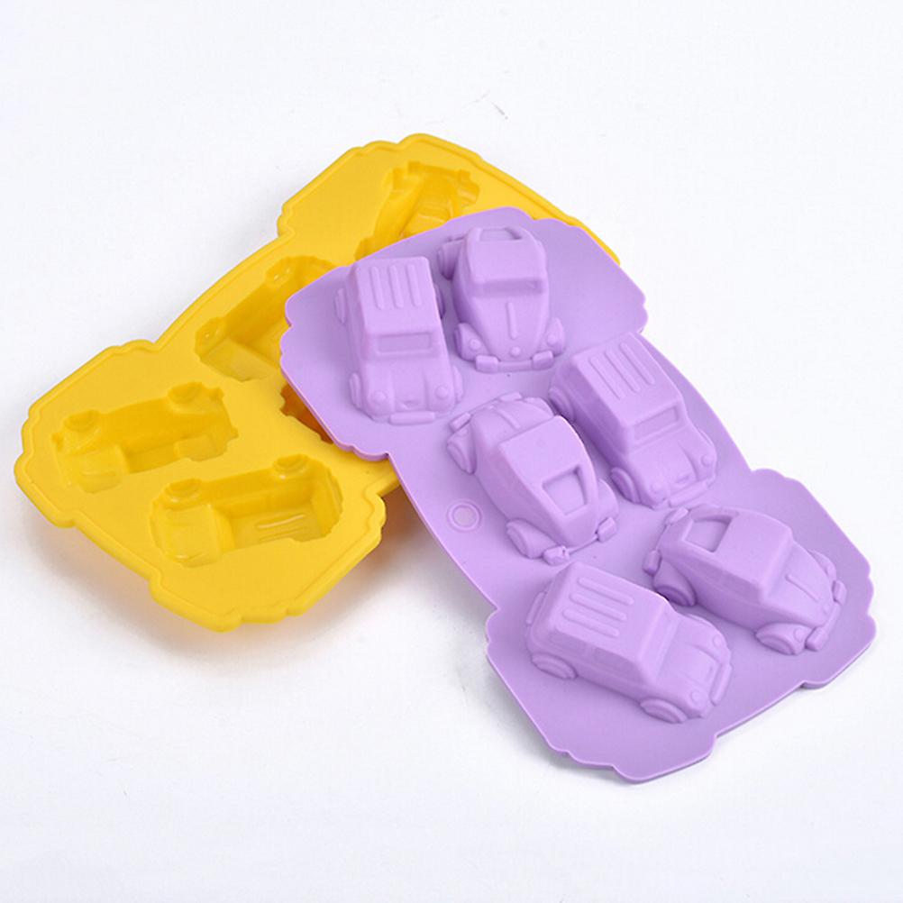 Car Silicone Mold Fondant Cake Chocolate Decorating Baking Tools Mould Soap Mold (random Color)