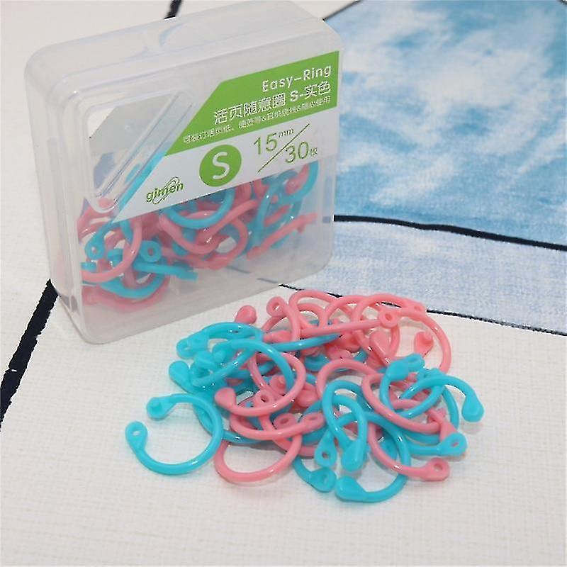 Pink blue Creative Plastic Multi function Circle Rings
