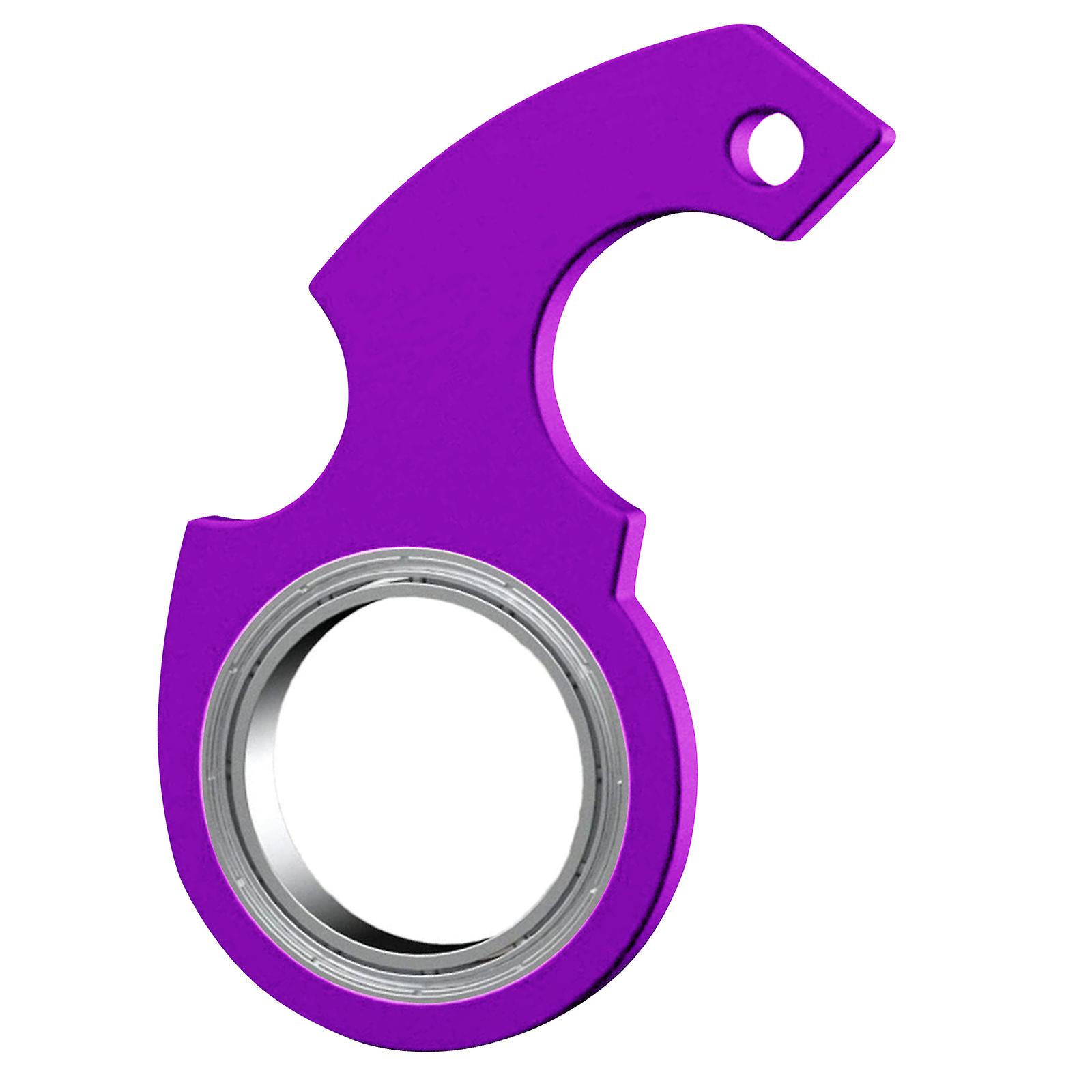 Keychain Spinner Fidget Ring Toy Novelty Fidget Toy Portable Key Ring Spinner Toy For Finger Exercising