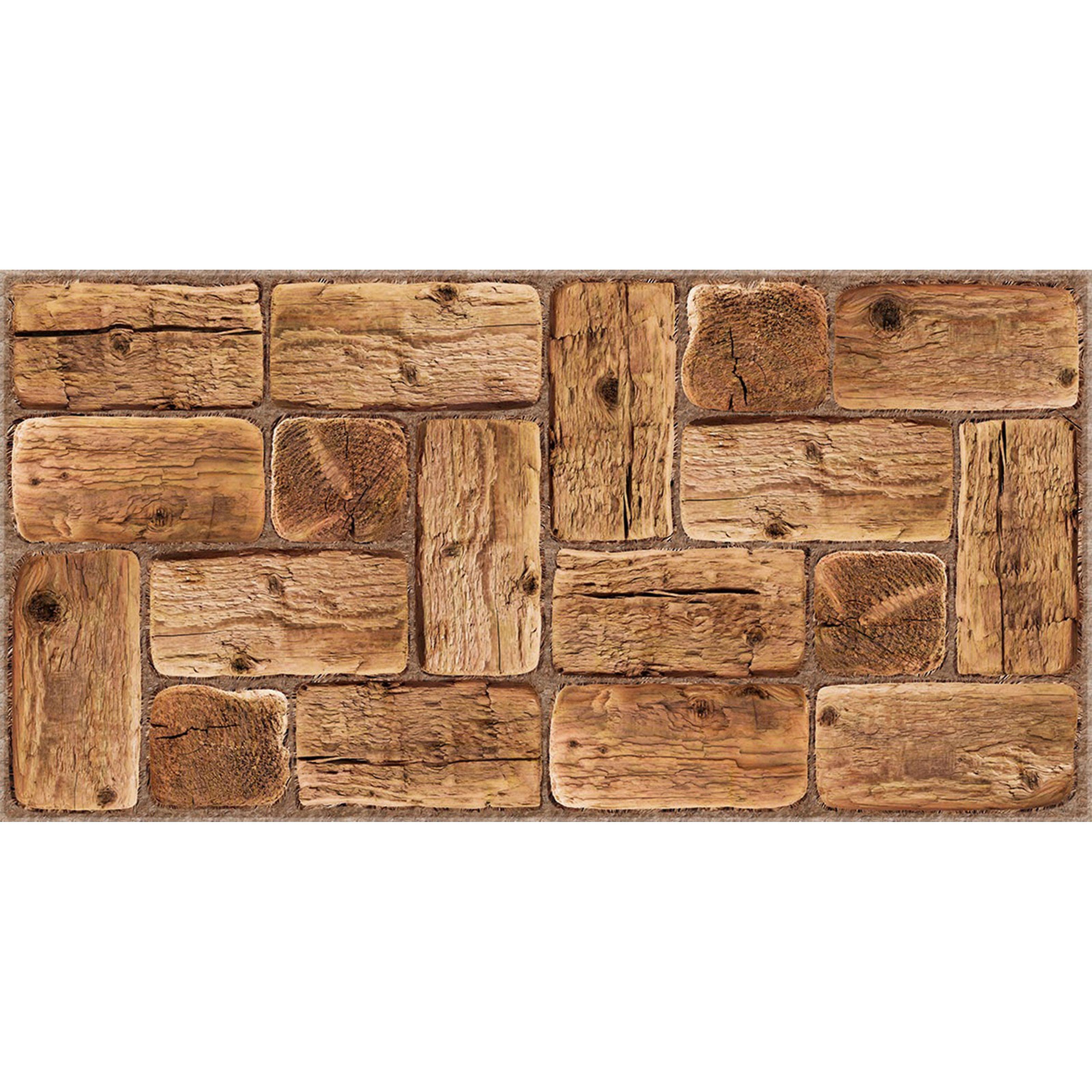 Realistic and insulating wood patchwork effect pvc wall cladding 3d panels.