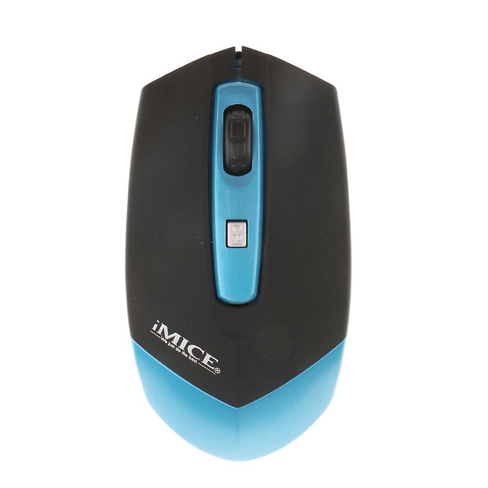 Adjustable Business Desk Usb Optical Wireless Mouse For Laptop Pc Blue