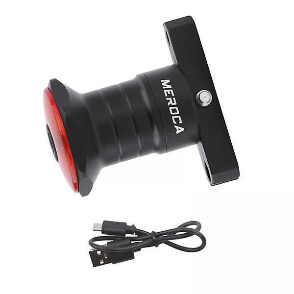 6xBike Sensor LED Tail Light USB Rechargeable Cycle Brake Light Saddle Mount