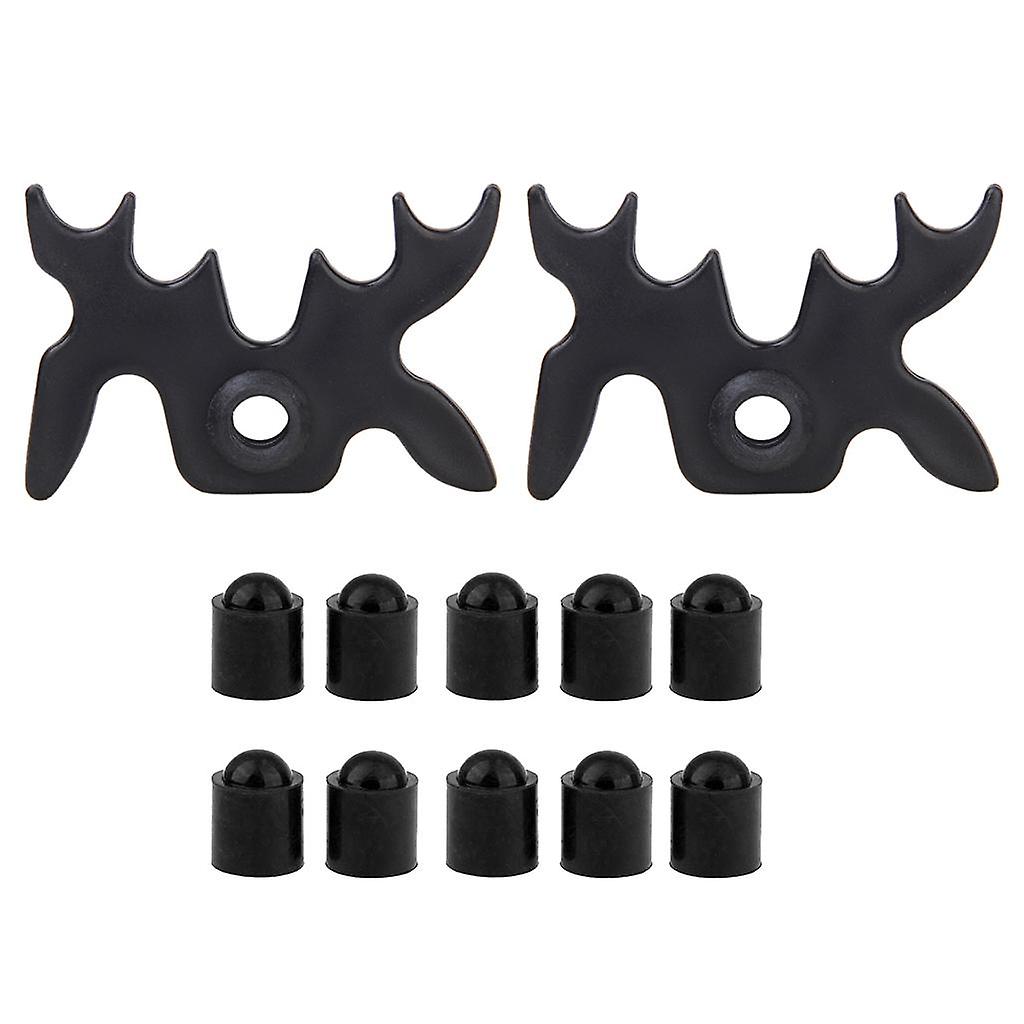 10pcs Rubber Pool Cue Tip Head Protector Cover & Stick Moosehead Bridge Head