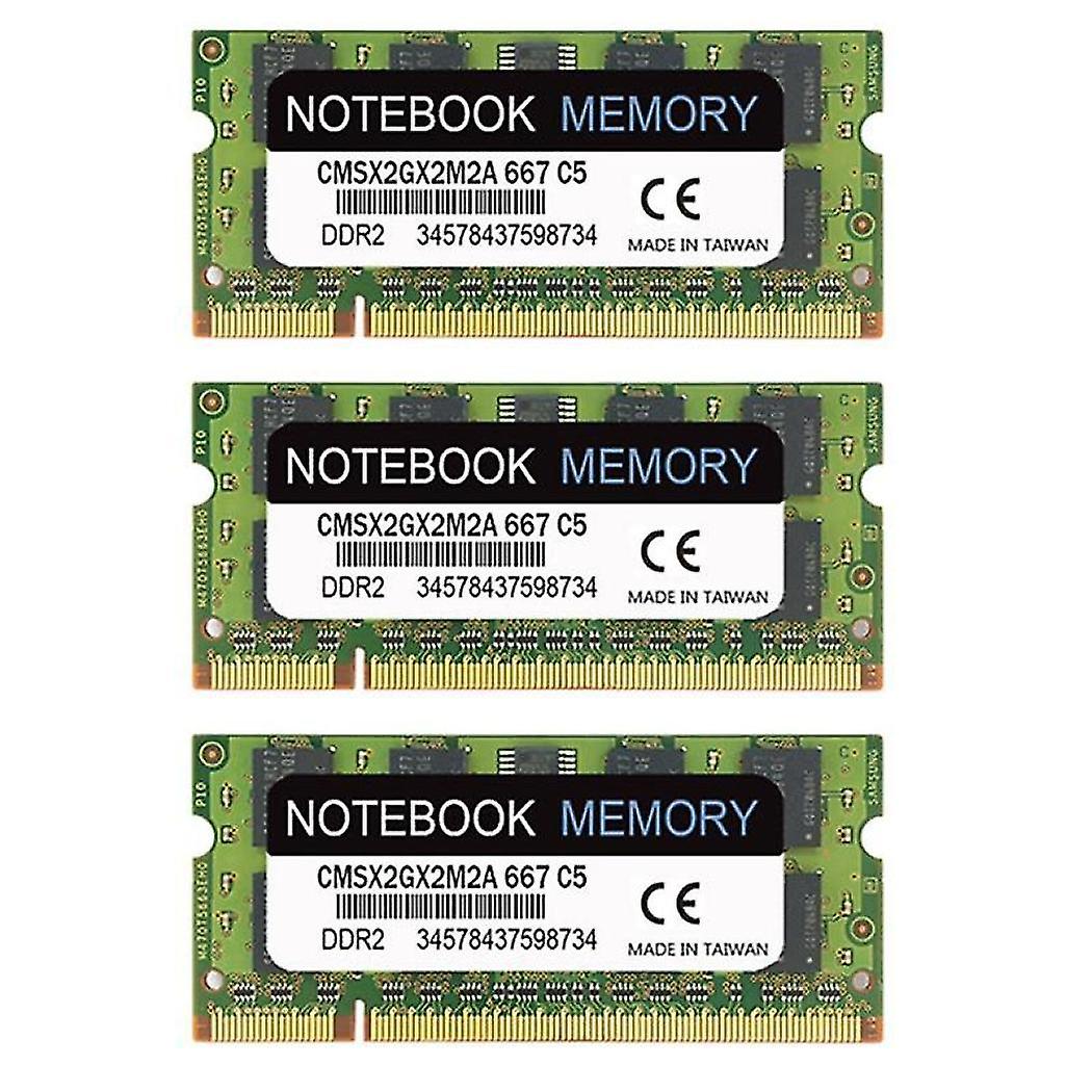 3x 2gb Ddr2 667mhz Pc2-5300 Ddr2 667 (240 Pin) Sodimm Laptop Memory, Laptop Memory Modules,support