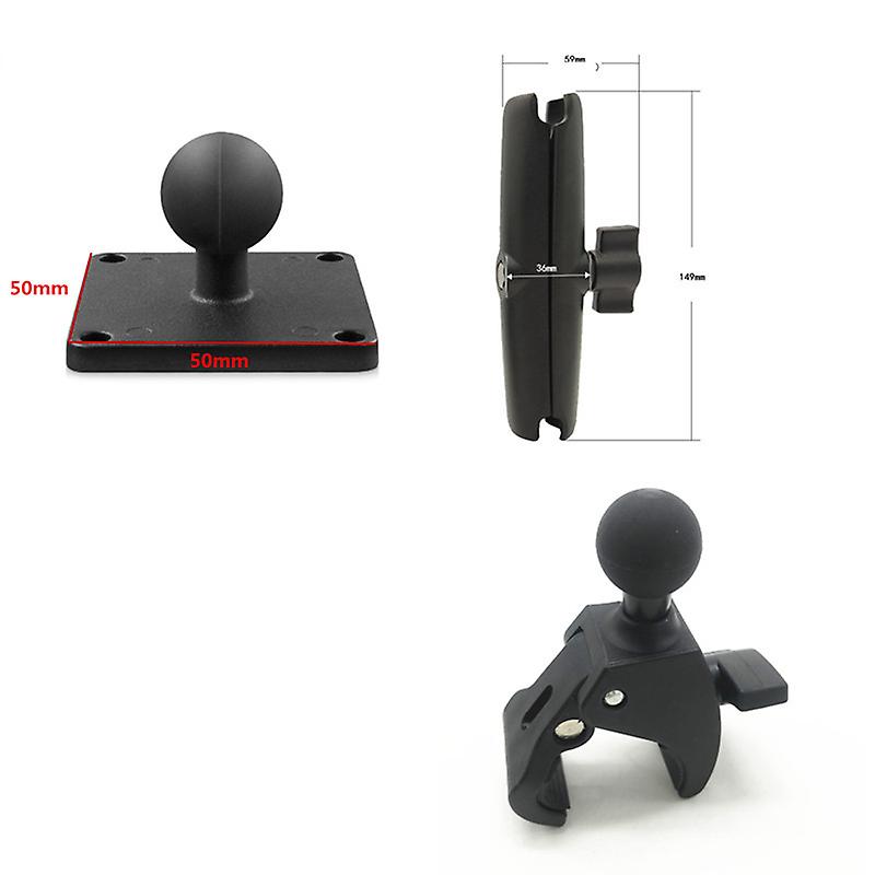 Tough-claw Mount With Double Socket Arm And Round Amps Base Adapter For Garmin