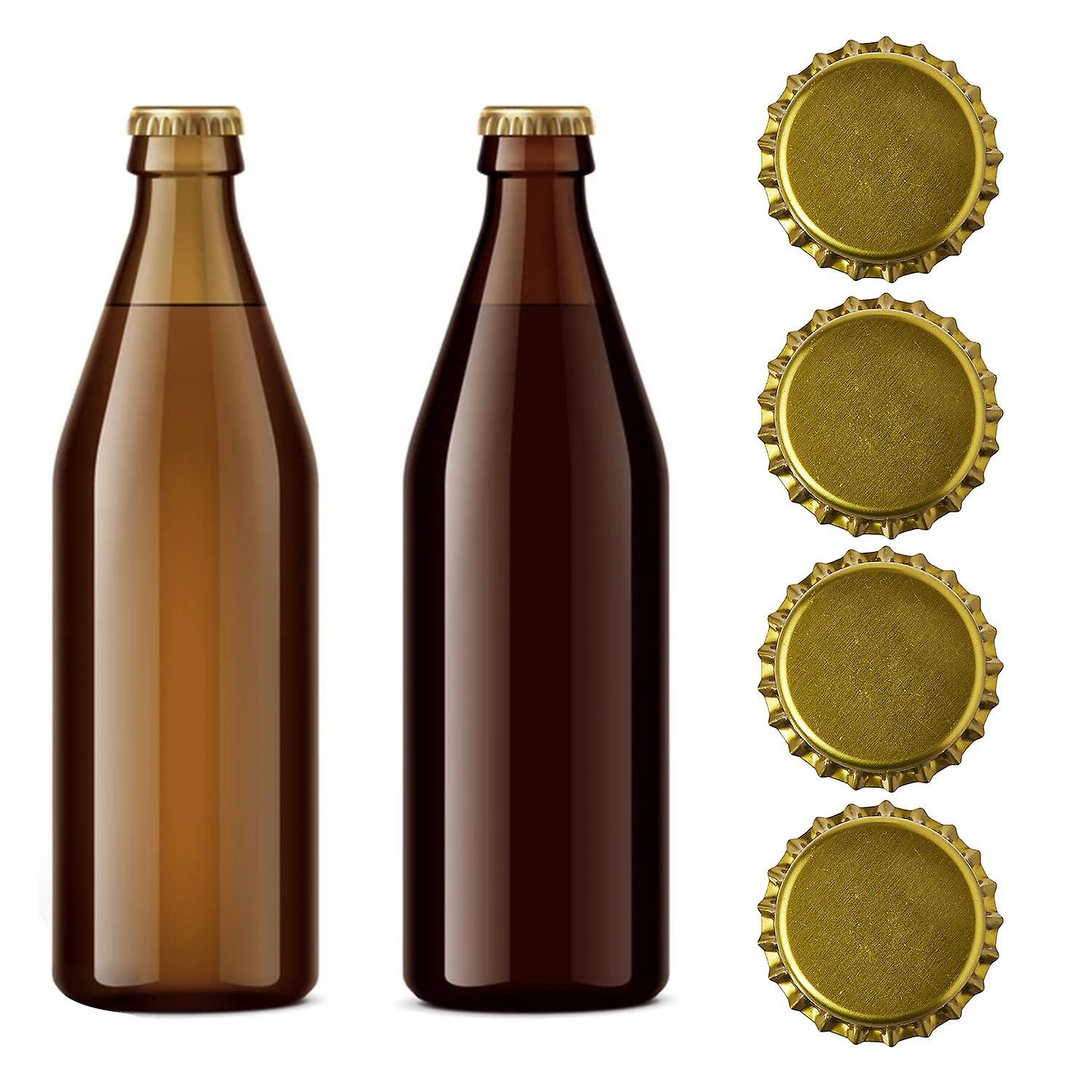 ZHOUBA 100Pcs Bottle Caps Shiny Leak-proof Tinplate Mini White Wine Crown Caps for Home