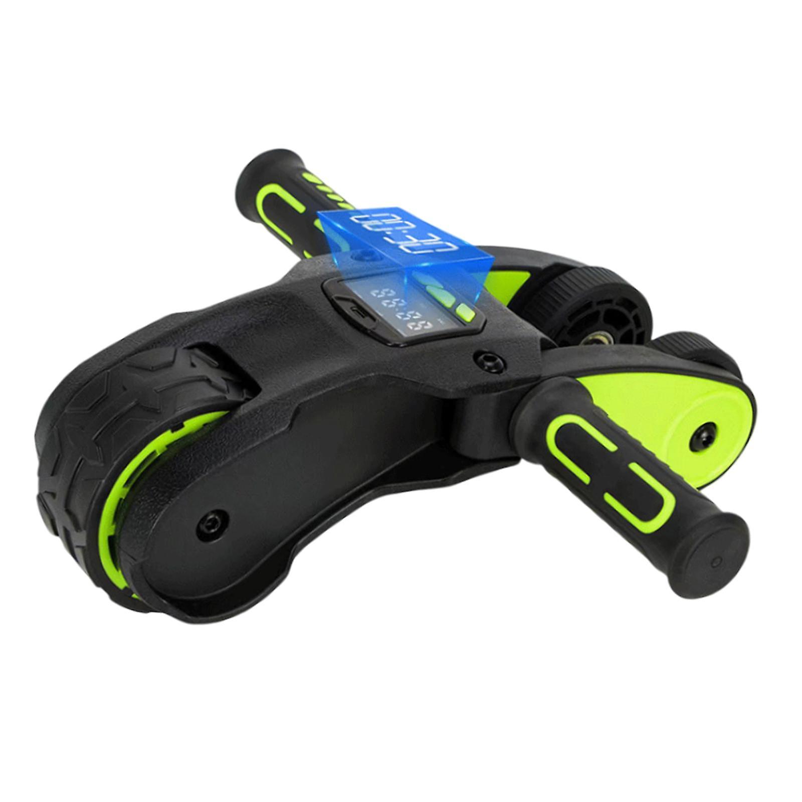 Foldable Ab Roller Wheel Core Training Ab Machine Abdominal Exercise Wheel Green Black