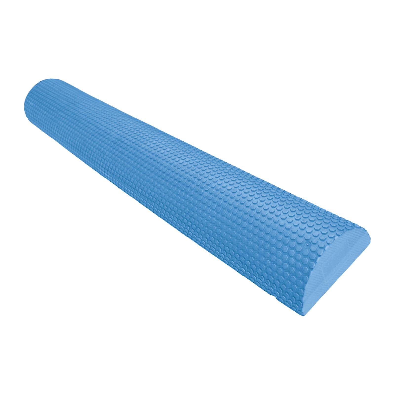 EVA Half Foam Roller High Density for Pliability Back Back Legs Foot Massage Blue 60cmx7.5cm