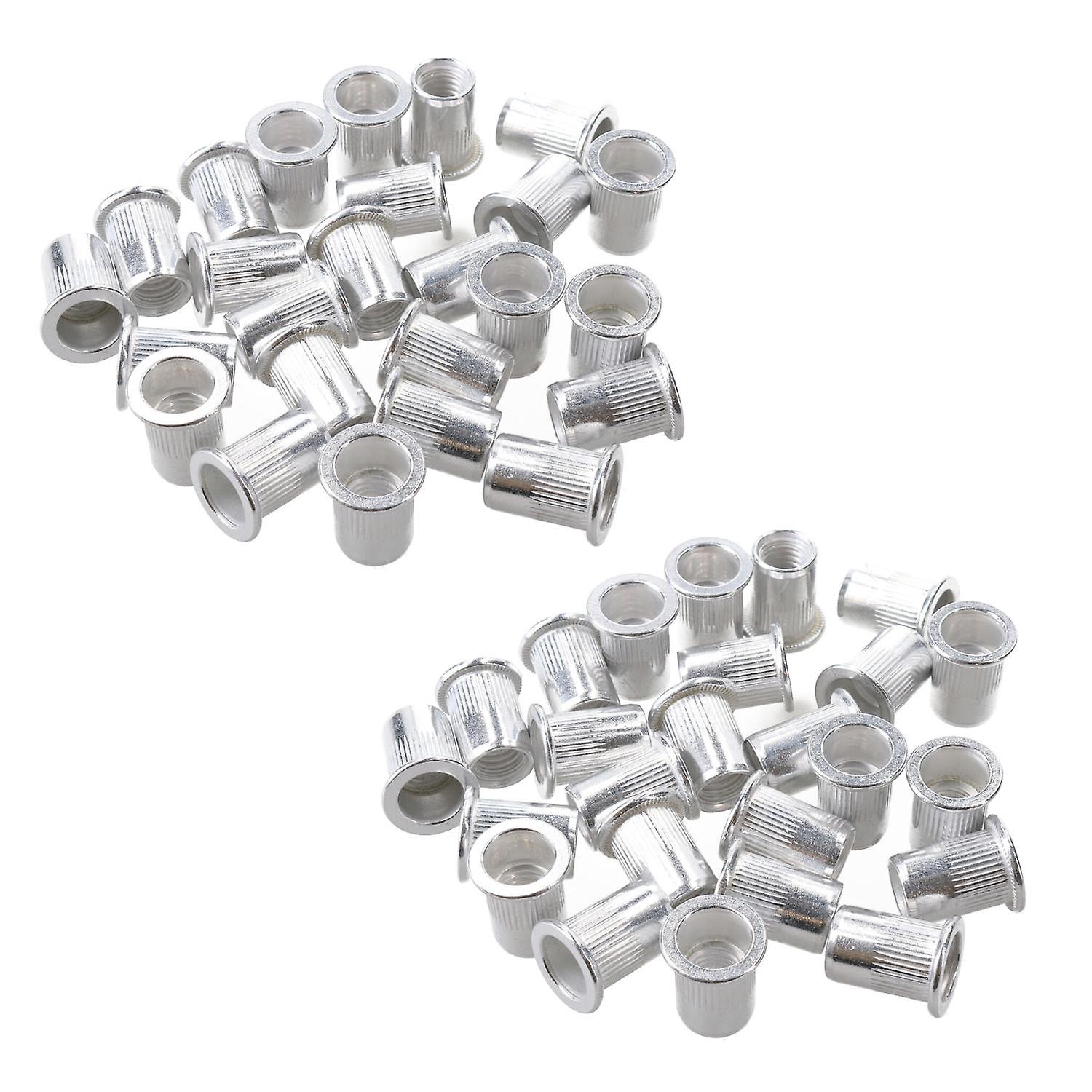 M8 8mm Alu Nut Serts Riveting Nuts Rivet Threaded Inserts Blindnut Rivnut 50pc
