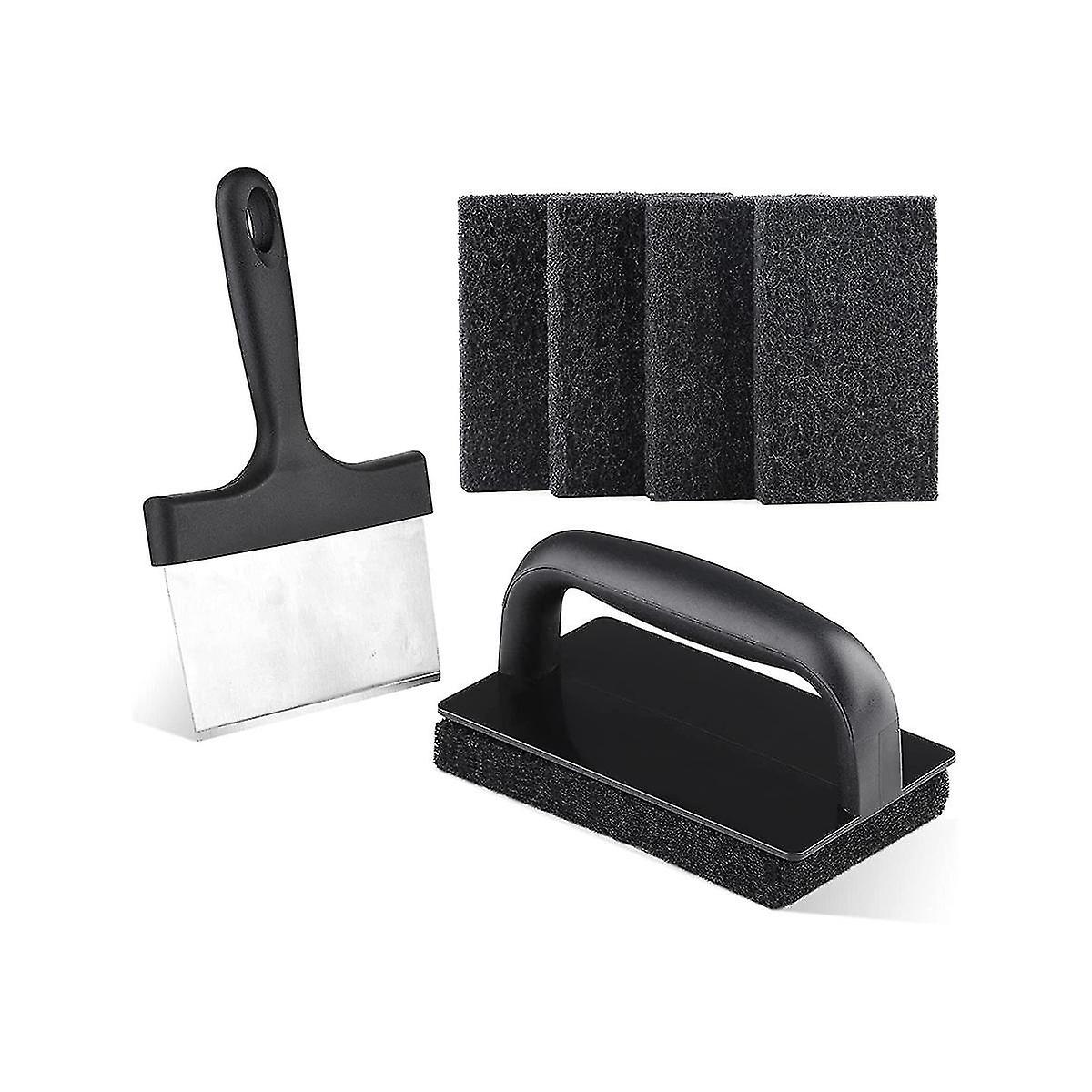Blackstone Griddle Cleaning Kit Flat Top Scouring Pads With 6in Scraper Non Scratch Griddle Scrubbe