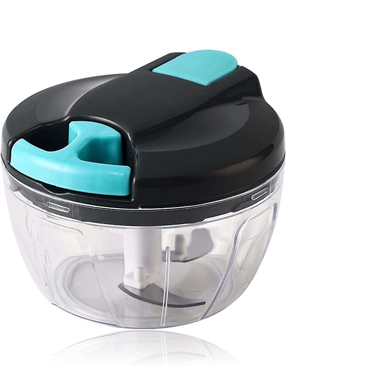 500 ml Zwiebelhäcksler mit 3 Edelstahlklingen Gemüseschneider und Mixer Multi Chopper