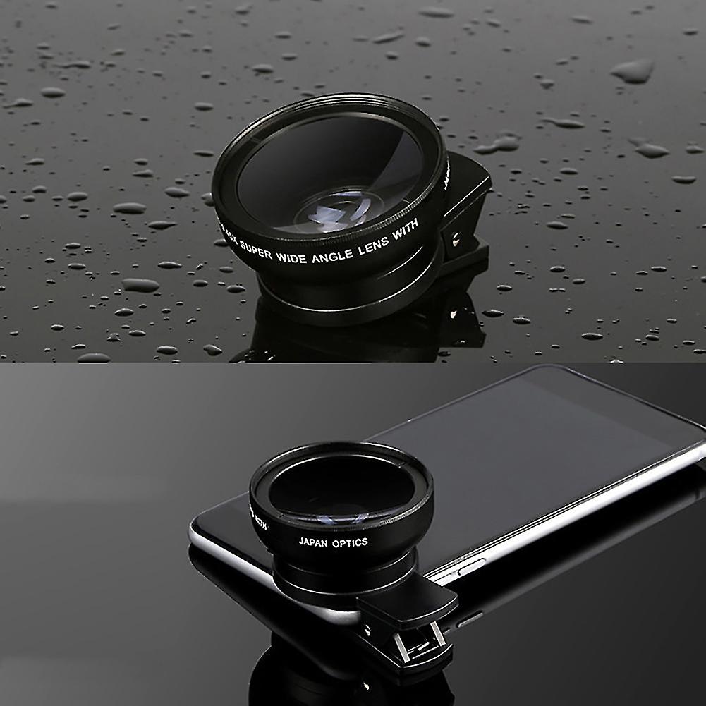2 Functions Mobile Phone Lens 0.45X Wide Angle Len and Macro HD Camera Lens for iPhone for Android Phone