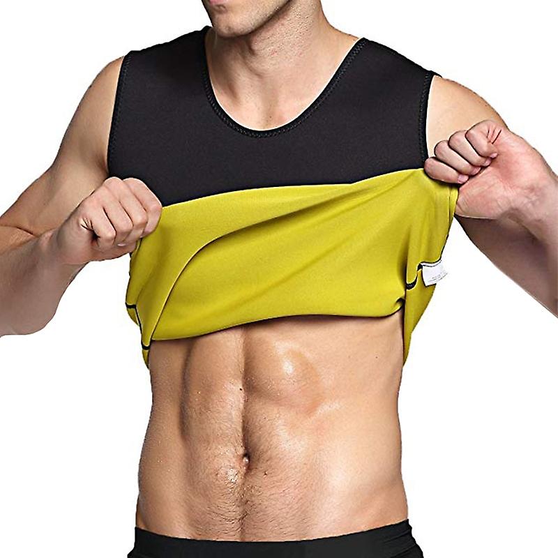 Sports tank top with sauna effect-yellow
