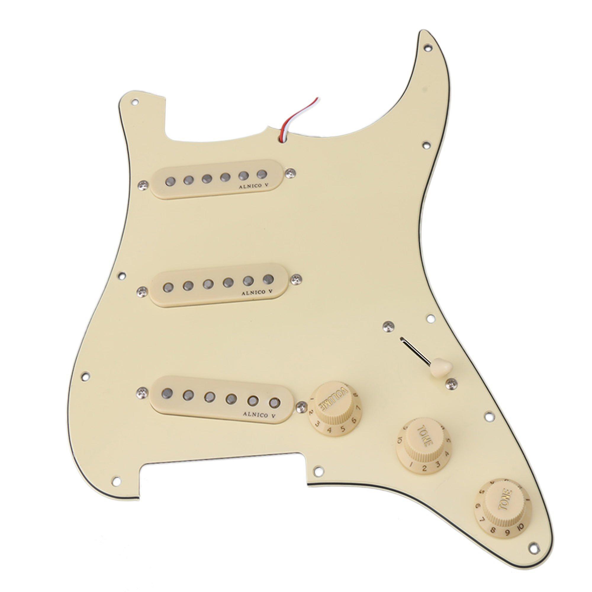 3-ply SSS PVC Pickguard with 3 ALNICO V Single Coil Pickups 5-Way Switch
