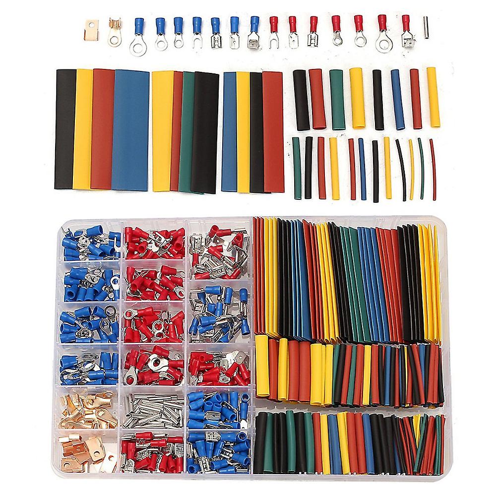 678Pcs Assorted Wire Crimp Terminals Connector Set Insulated Electrical Connectors Shrinkable Tube Kit