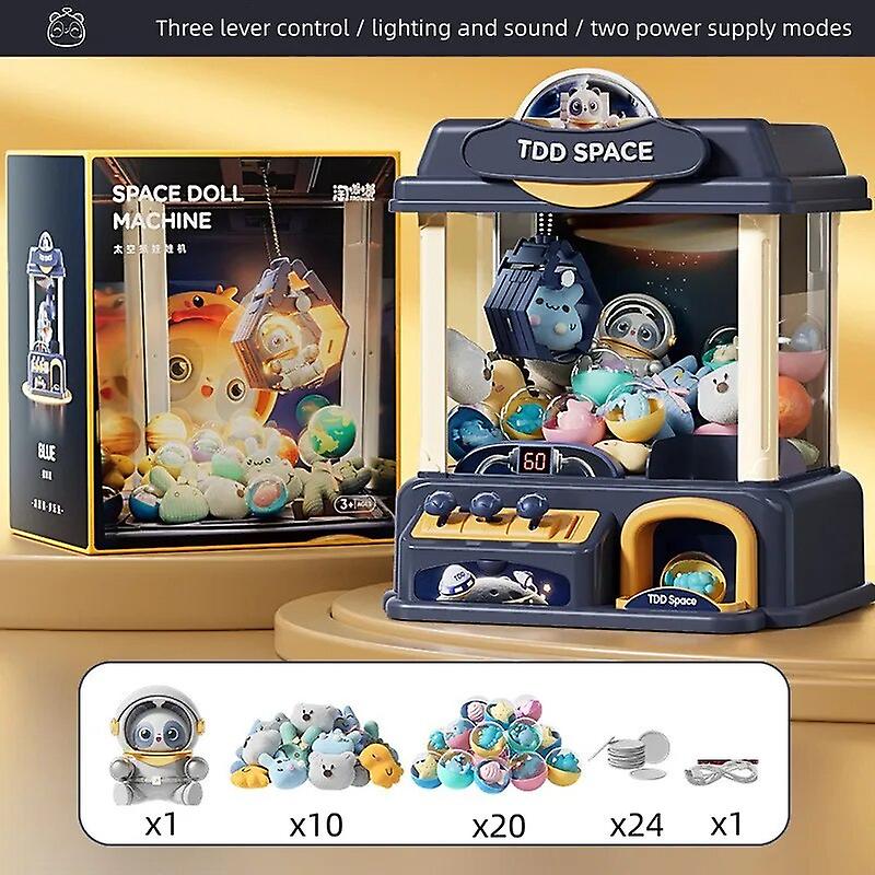 Mini Claw Machine Zabawki dla dzieci Diy Automatyczne maszyny dla lalek Monety obsługiwane Zagraj w grę Pazur Żuraw z muzyką Prezent noworoczny dla dzieci