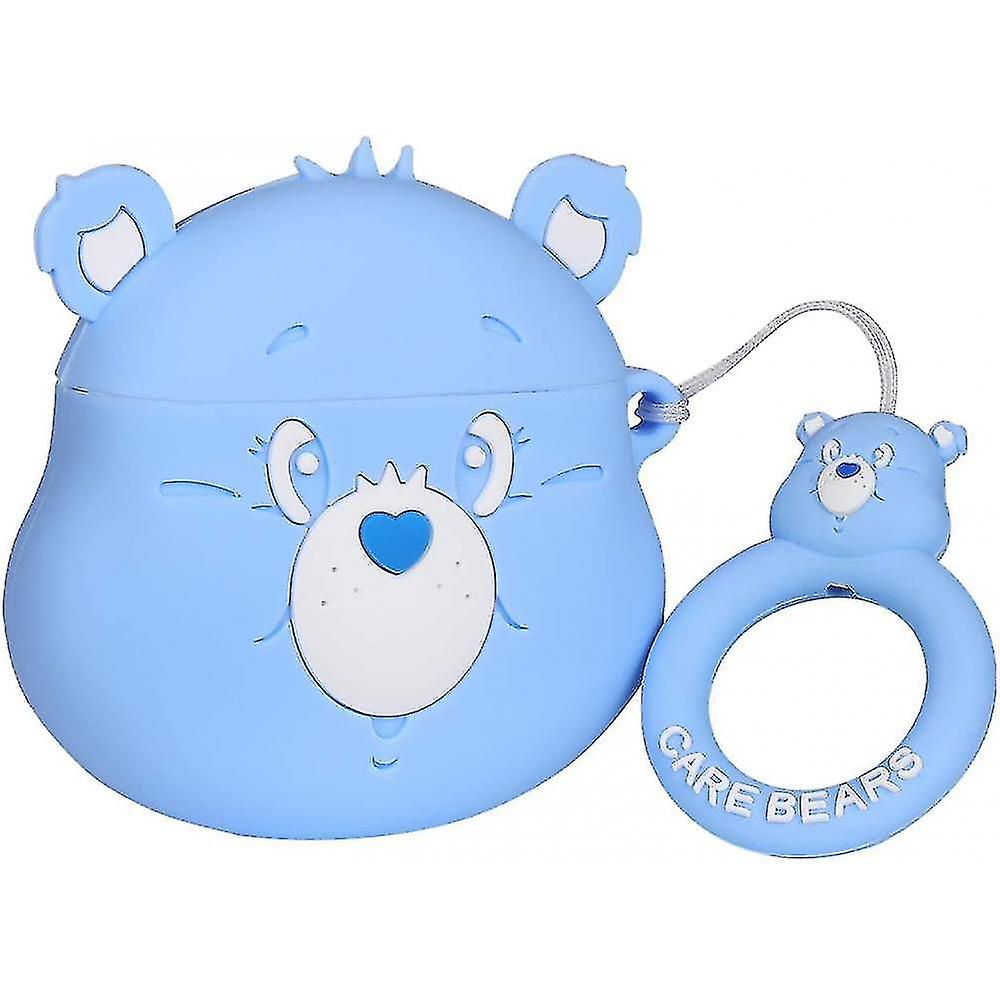 Bicycle Headsets Cute Case For Airpod 2/1 Cartoon Character Design Funny Soft Cover Blue