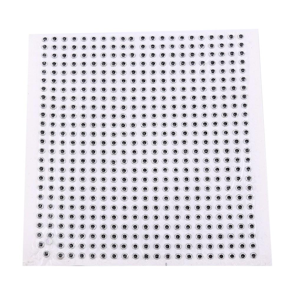 500 قطعة 3D الايبوكسي عيون لاصقة واقعية يطير الصيد عيون (الفضة ، 3 مم)