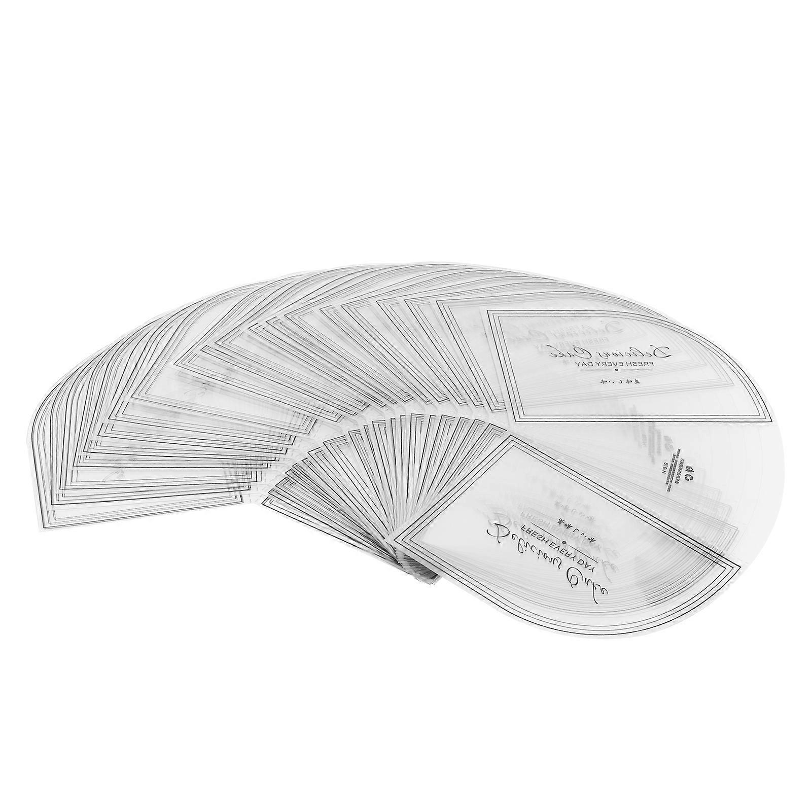 100PCS Transparent Triangular Cake Collars 11x8x8cm PET Wraps