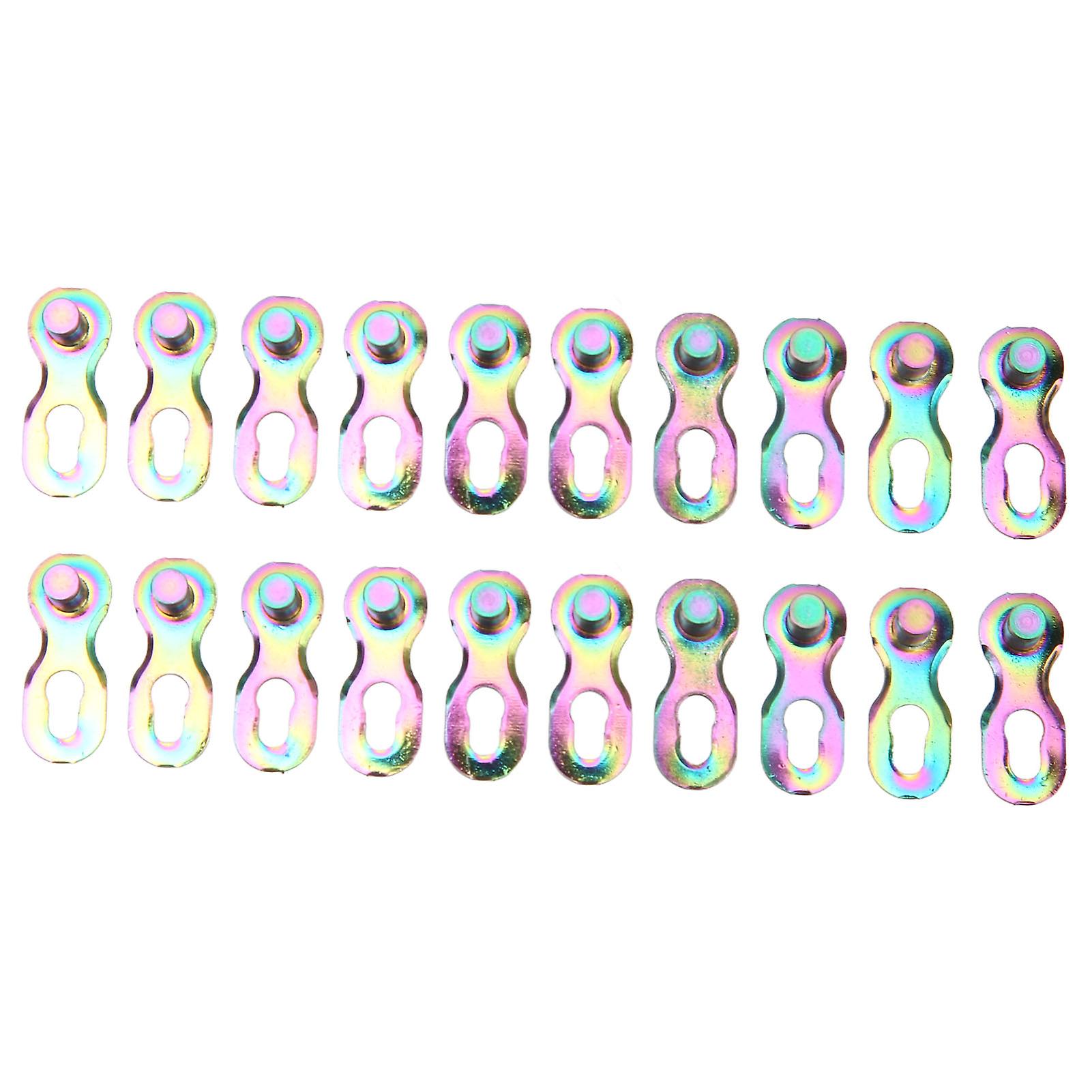 10 Pairs Bicycle Chain Link Colorful Manganese Steel 8 Speed Bicycle Chain Connector for Cycling 