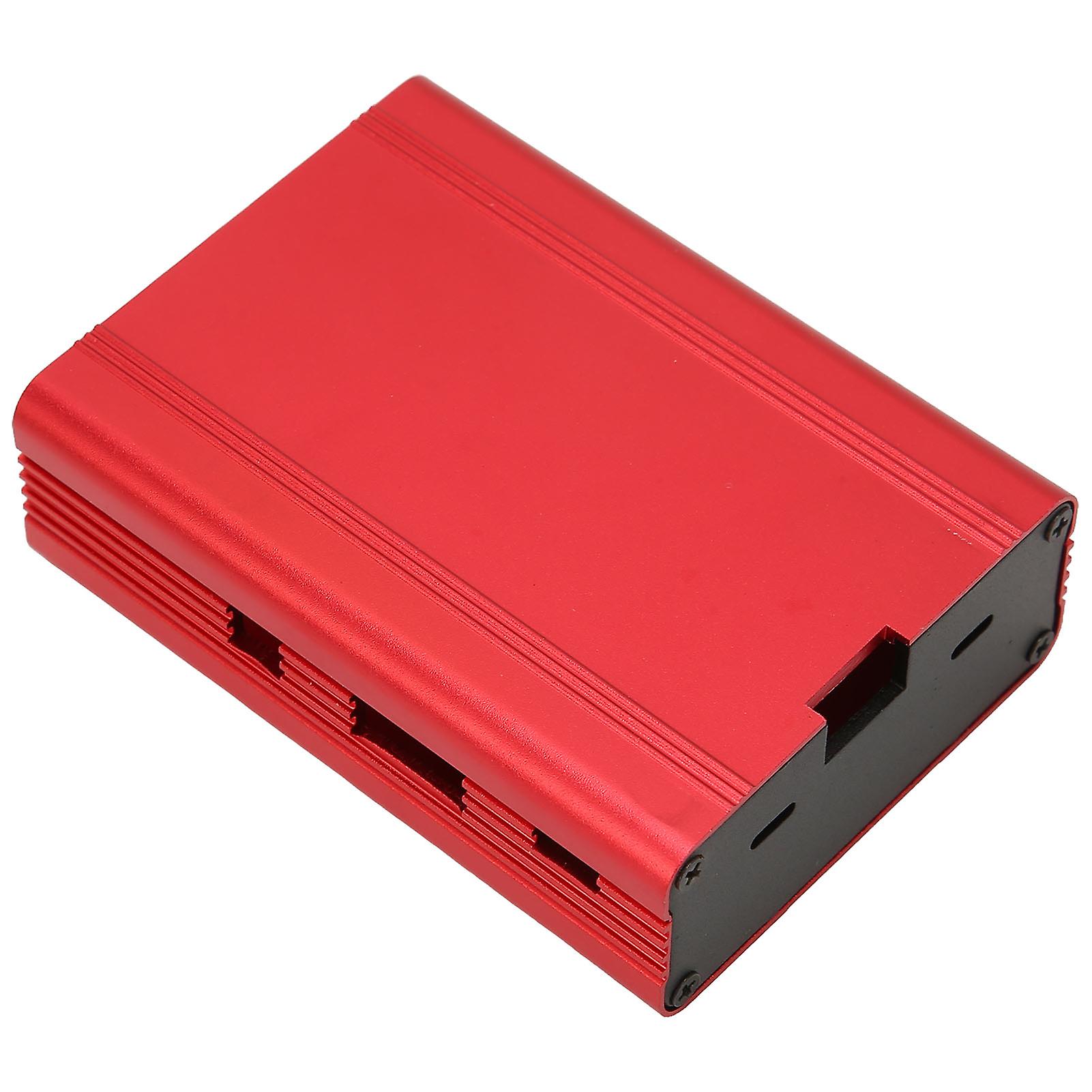Aluminum Alloy Case Circuit Board Heat Dissipation Protective Enclosure for Raspberry PiRed