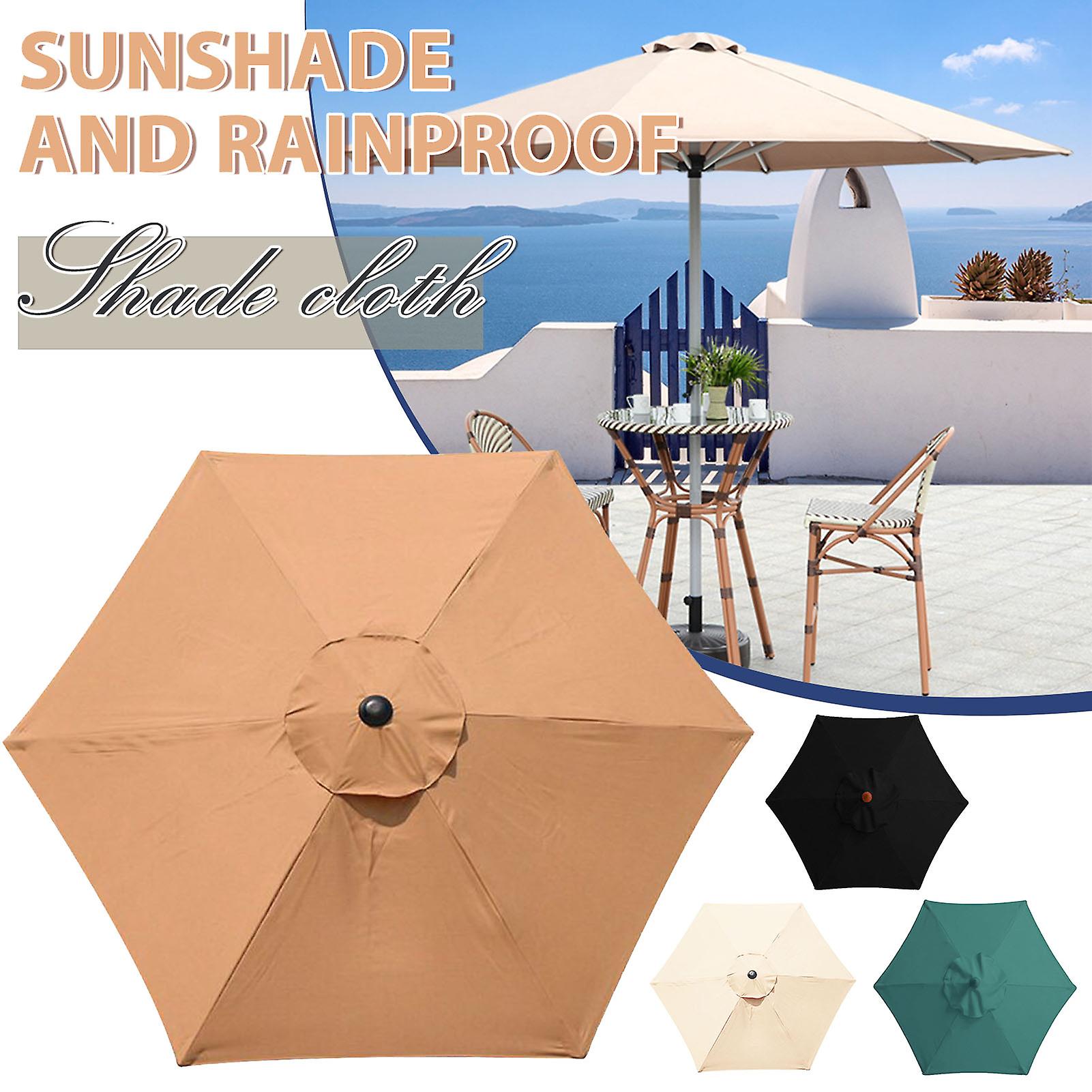 Parasols Cover with 6 Rib Easy To Clean & Not Fading for Beach Pool Market Table