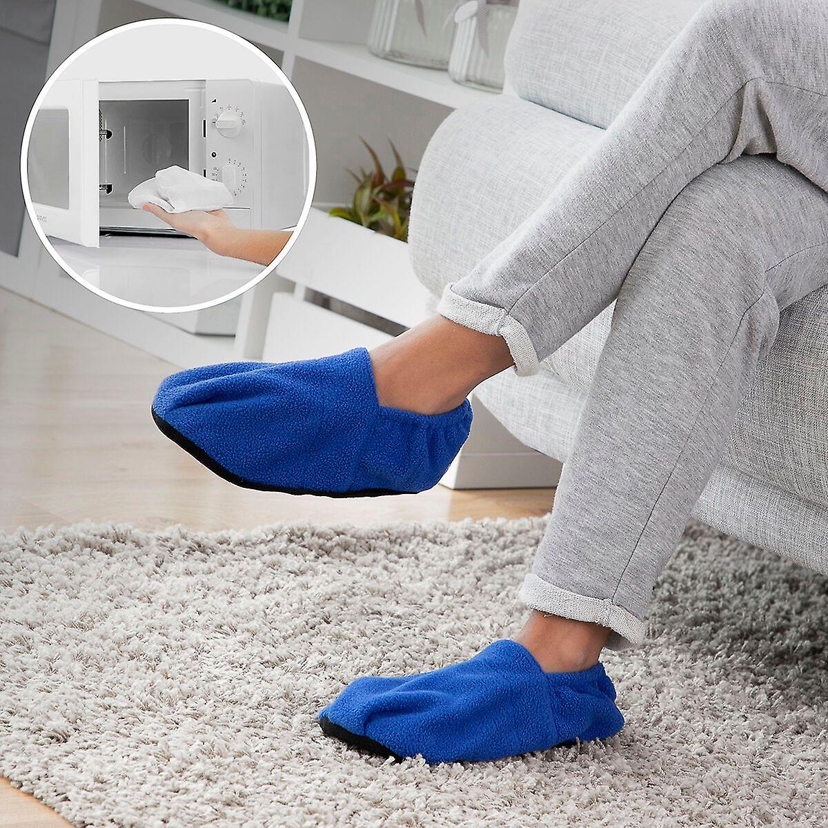 InnovaGoods Microwave Heated Slippers Blue