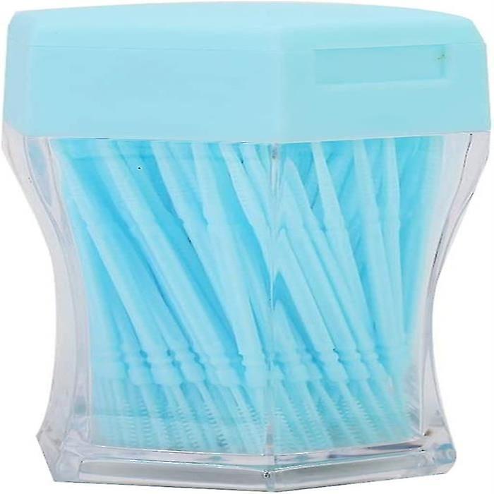 Plastic Toothpicks And Toothpick Dispenser(blue)