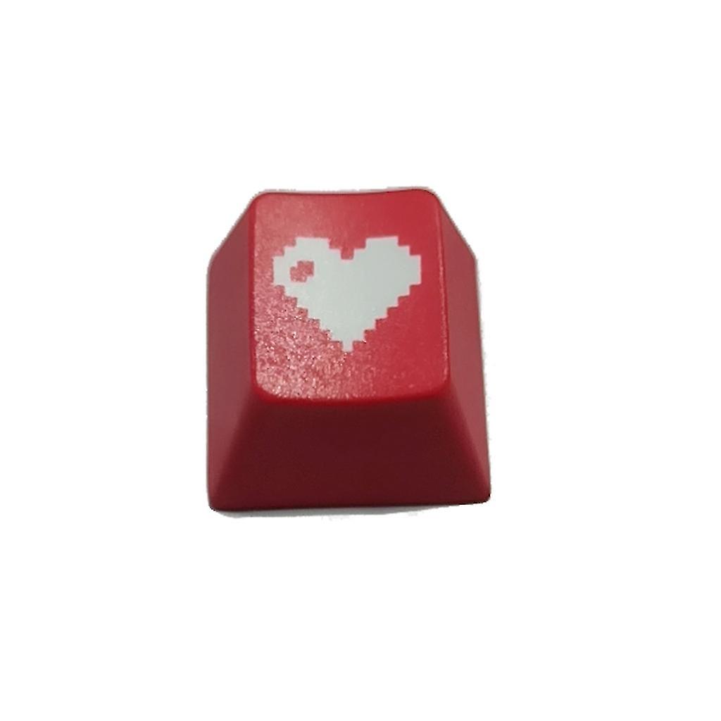 Red Love Heart Pattern Keyboard Keycap Mechanical ESC for Key Cap Hat for PC
