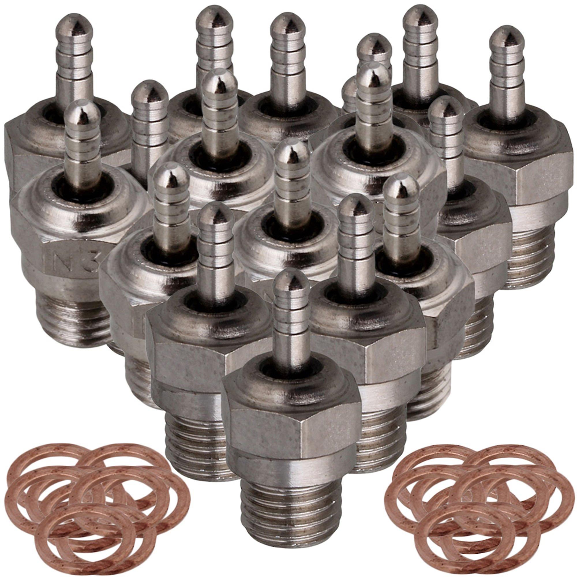 30PCS RC1:8 1:10 Glow Spark Plug N3 15~28 Engine Replacement for HSP