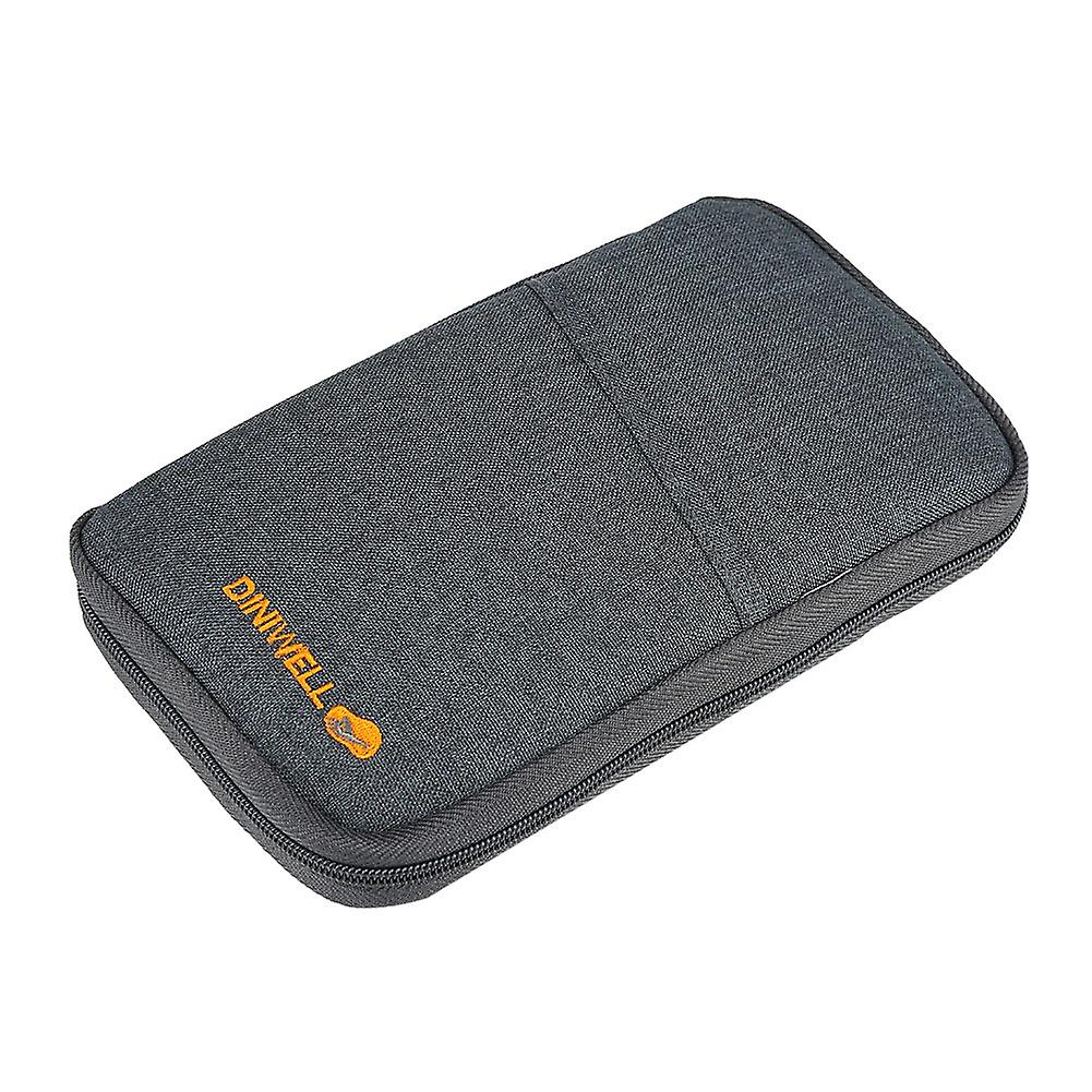 DINIWELL Portable Passport Wallet Credit Card Tickets Holder Travel Bag Organizer Gray